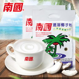 椰子粉 南国食品速溶椰子粉340gx2 海南特产椰子汁椰奶粉即冲即饮