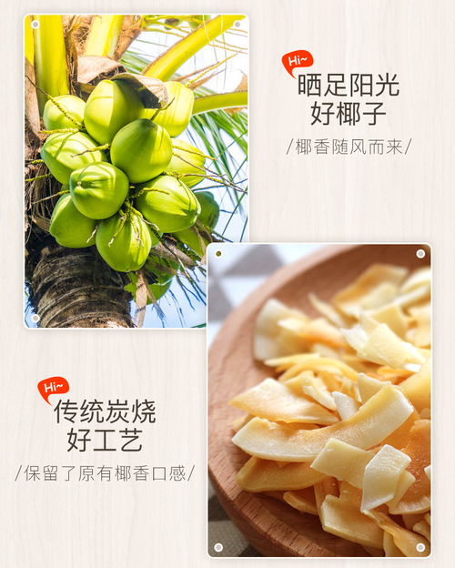 海南特产 南国食品椰子片 香脆椰子片60gx2 炭烤椰片 福卡商城